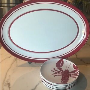 Pottery Barn Melamine outdoor platter/plates